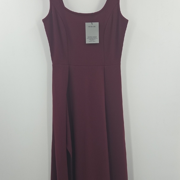 Chic Plum Maxi Dress With Dual Side Slits NWT - Picture 6 of 16